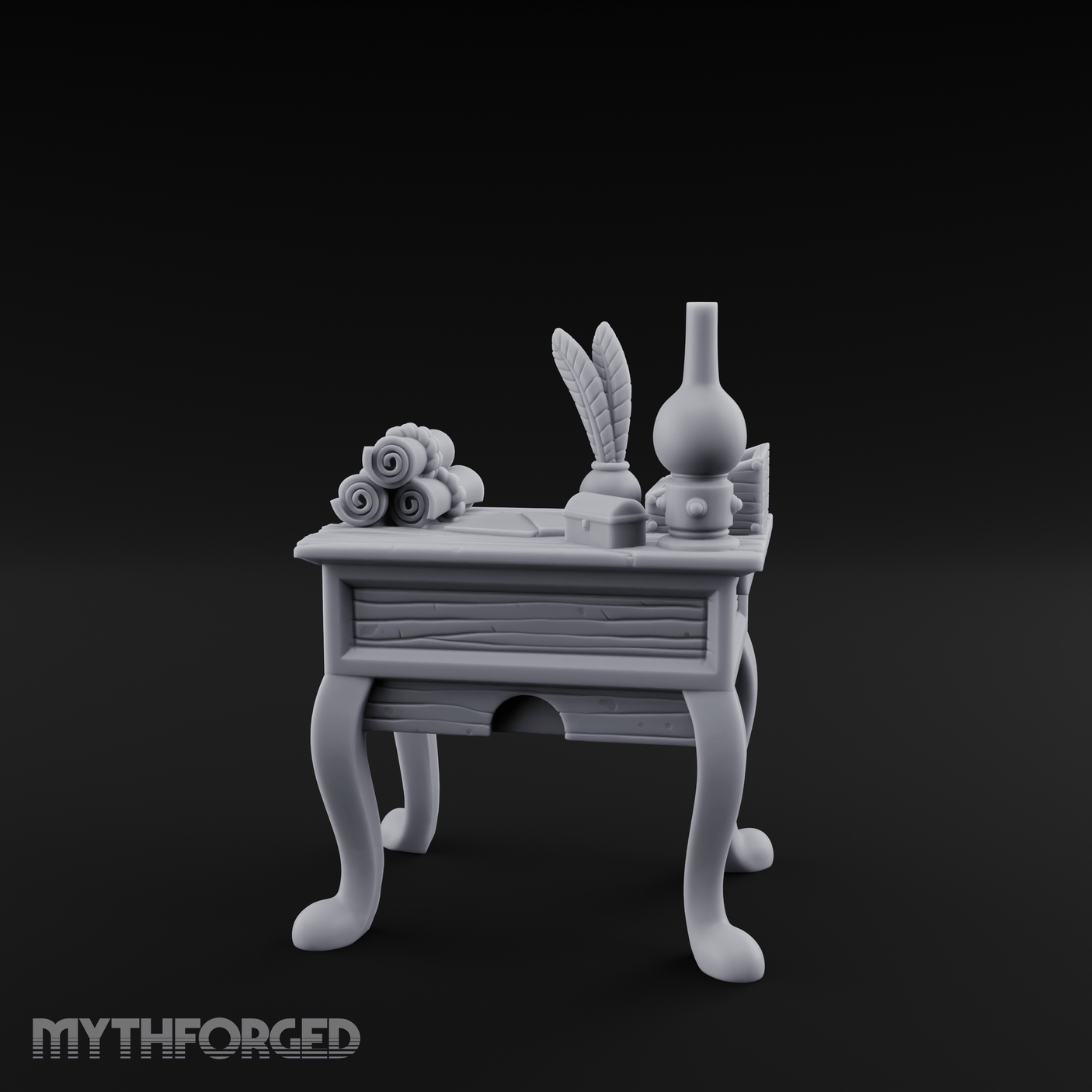Alchemist's Curiosity Desk Miniature for Dungeons and Dragons, Pathfinder or other TTRPGs