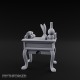 Alchemist's Curiosity Desk Miniature for Dungeons and Dragons, Pathfinder or other TTRPGs