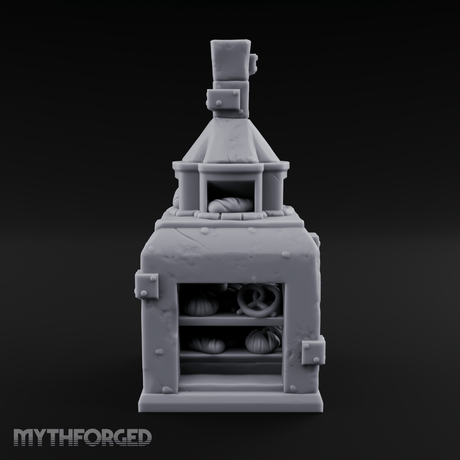 Bread-Filled Baker's Oven Miniature for Dungeons and Dragons, Pathfinder or other TTRPGs
