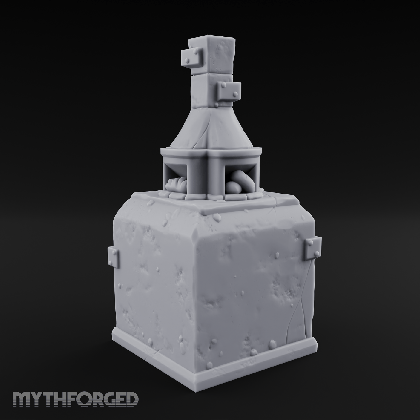 Bread-Filled Baker's Oven Miniature for Dungeons and Dragons, Pathfinder or other TTRPGs