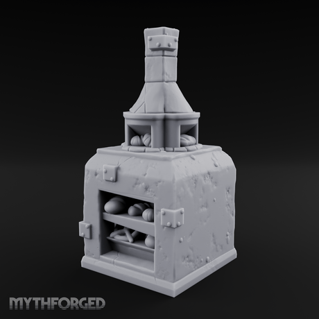 Bread-Filled Baker's Oven Miniature for Dungeons and Dragons, Pathfinder or other TTRPGs