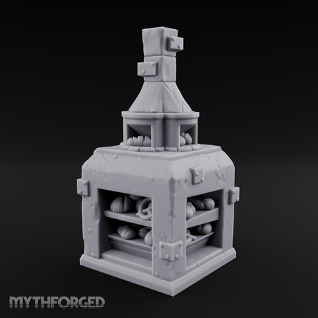 Bread-Filled Baker's Oven Miniature for Dungeons and Dragons, Pathfinder or other TTRPGs