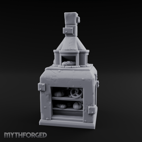 Bread-Filled Baker's Oven Miniature for Dungeons and Dragons, Pathfinder or other TTRPGs