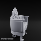 Quilted-Crowned Noble Settee Miniature for Dungeons and Dragons, Pathfinder or other TTRPGs