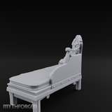 Tufted Noble Chaise Lounge Miniature for Dungeons and Dragons, Pathfinder or other TTRPGs
