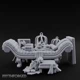 Opulent Noble's Lounge Set Miniature for Dungeons and Dragons, Pathfinder or other TTRPGs