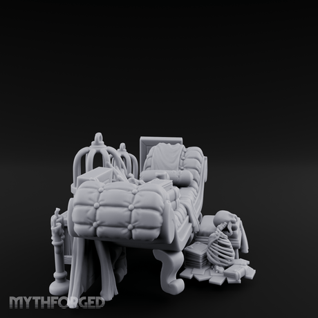 Opulent Noble's Lounge Set Miniature for Dungeons and Dragons, Pathfinder or other TTRPGs