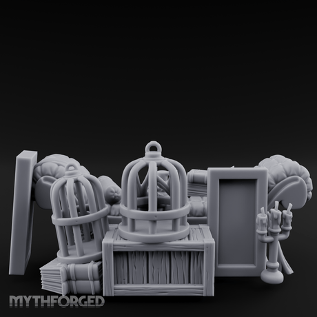 Opulent Noble's Lounge Set Miniature for Dungeons and Dragons, Pathfinder or other TTRPGs