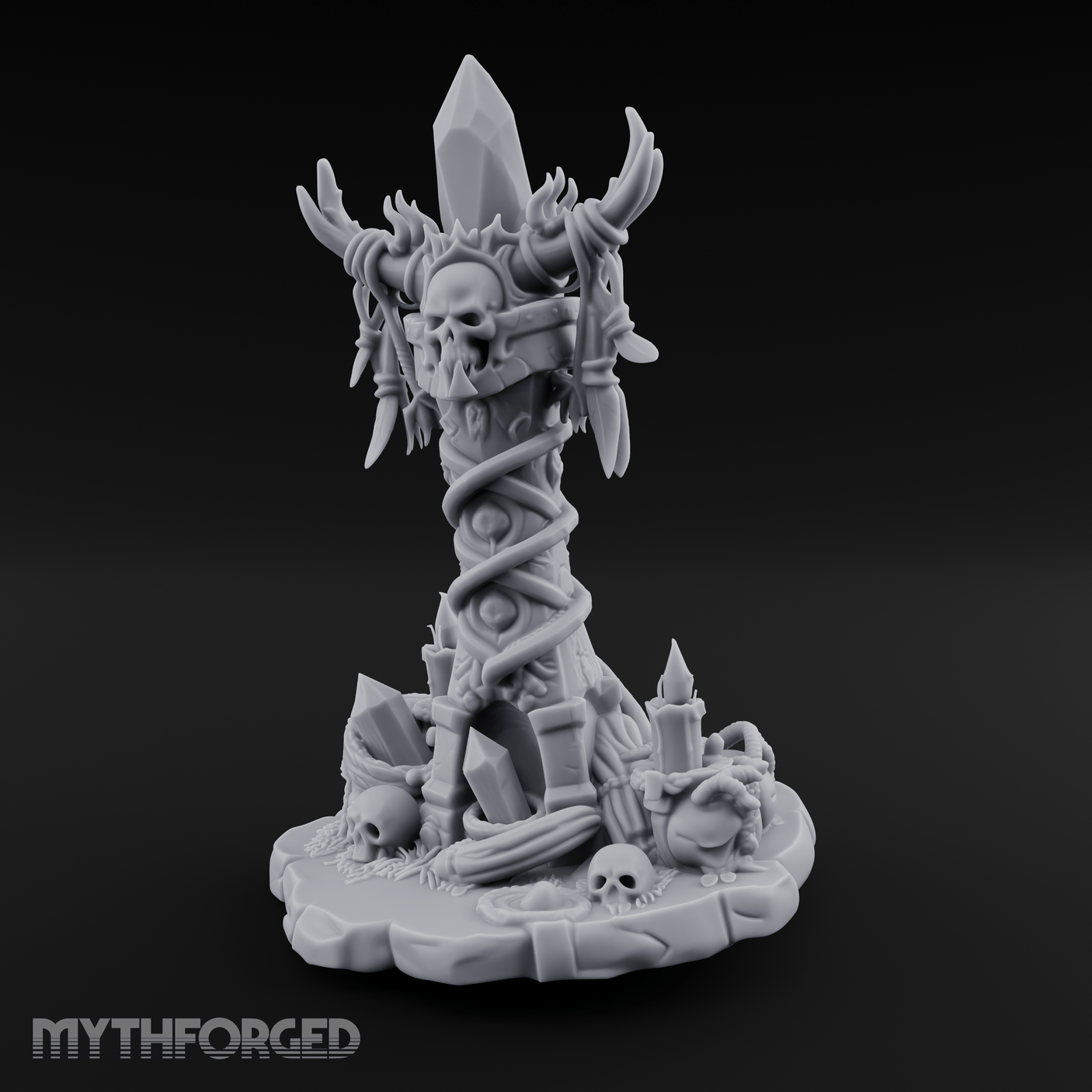Necrotic Spell Totem Miniature for Dungeons and Dragons, Pathfinder or other TTRPGs