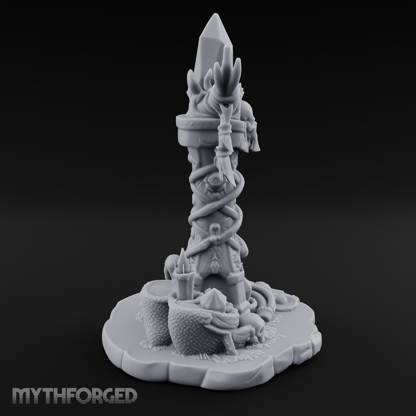 Necrotic Spell Totem Miniature for Dungeons and Dragons, Pathfinder or other TTRPGs