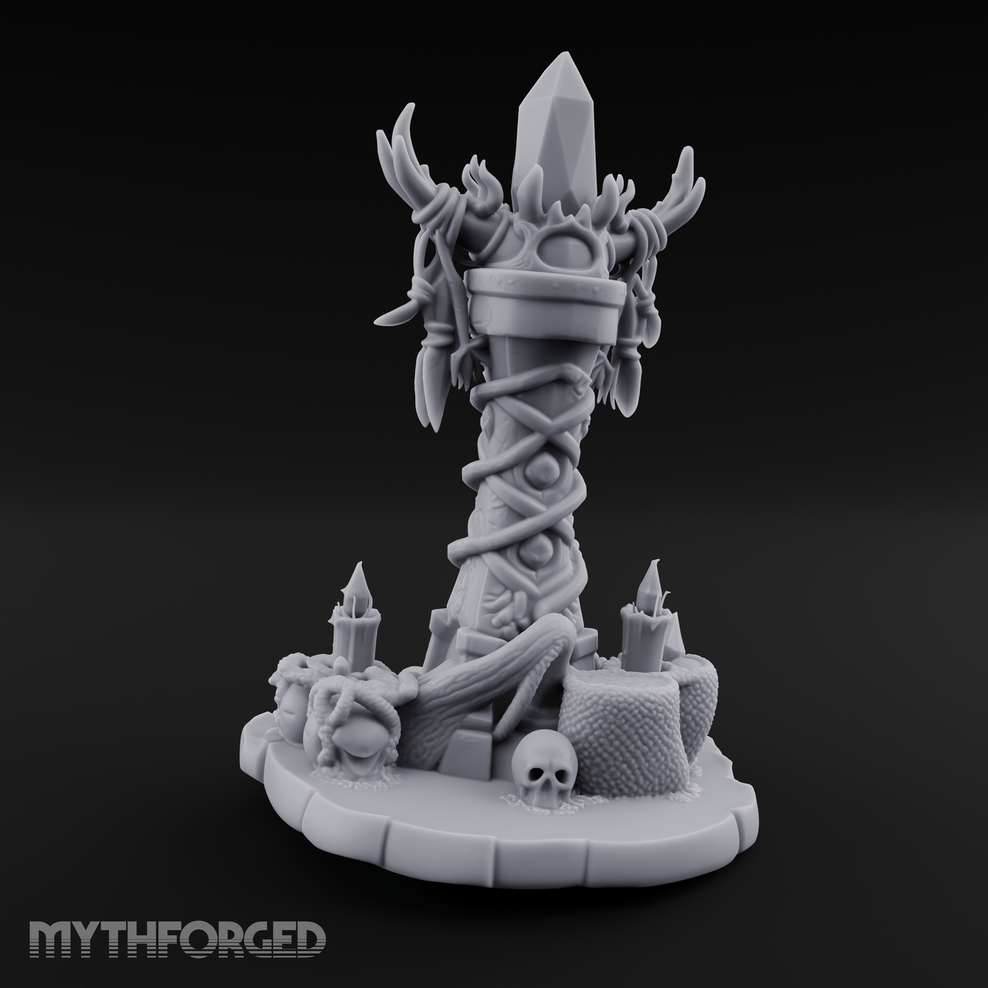 Necrotic Spell Totem Miniature for Dungeons and Dragons, Pathfinder or other TTRPGs