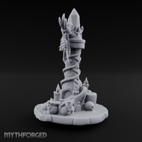 Necrotic Spell Totem Miniature for Dungeons and Dragons, Pathfinder or other TTRPGs