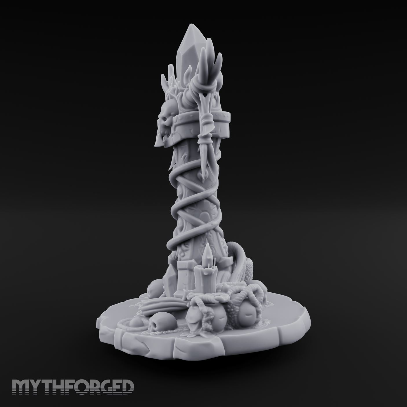 Necrotic Spell Totem Miniature for Dungeons and Dragons, Pathfinder or other TTRPGs