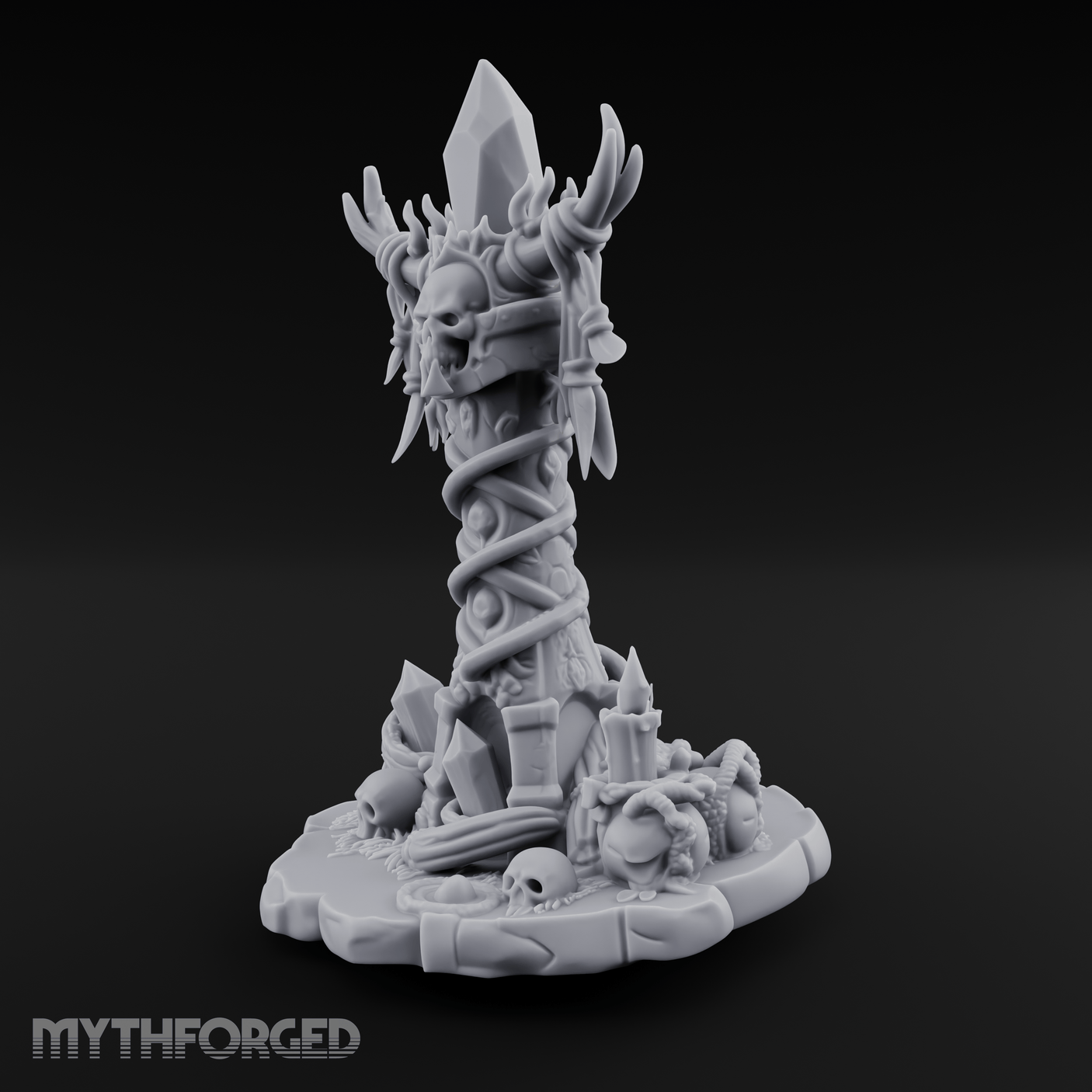 Necrotic Spell Totem Miniature for Dungeons and Dragons, Pathfinder or other TTRPGs