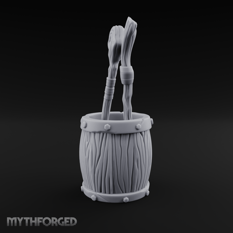 Wizard's Staff Barrel Miniature for Dungeons and Dragons, Pathfinder or other TTRPGs