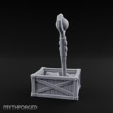Enchanted Wizard Staff Crate Miniature for Dungeons and Dragons, Pathfinder or other TTRPGs