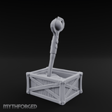 Enchanted Wizard Staff Crate Miniature for Dungeons and Dragons, Pathfinder or other TTRPGs