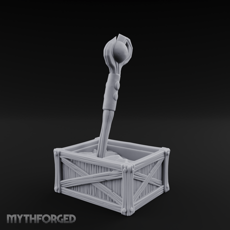 Enchanted Wizard Staff Crate Miniature for Dungeons and Dragons, Pathfinder or other TTRPGs