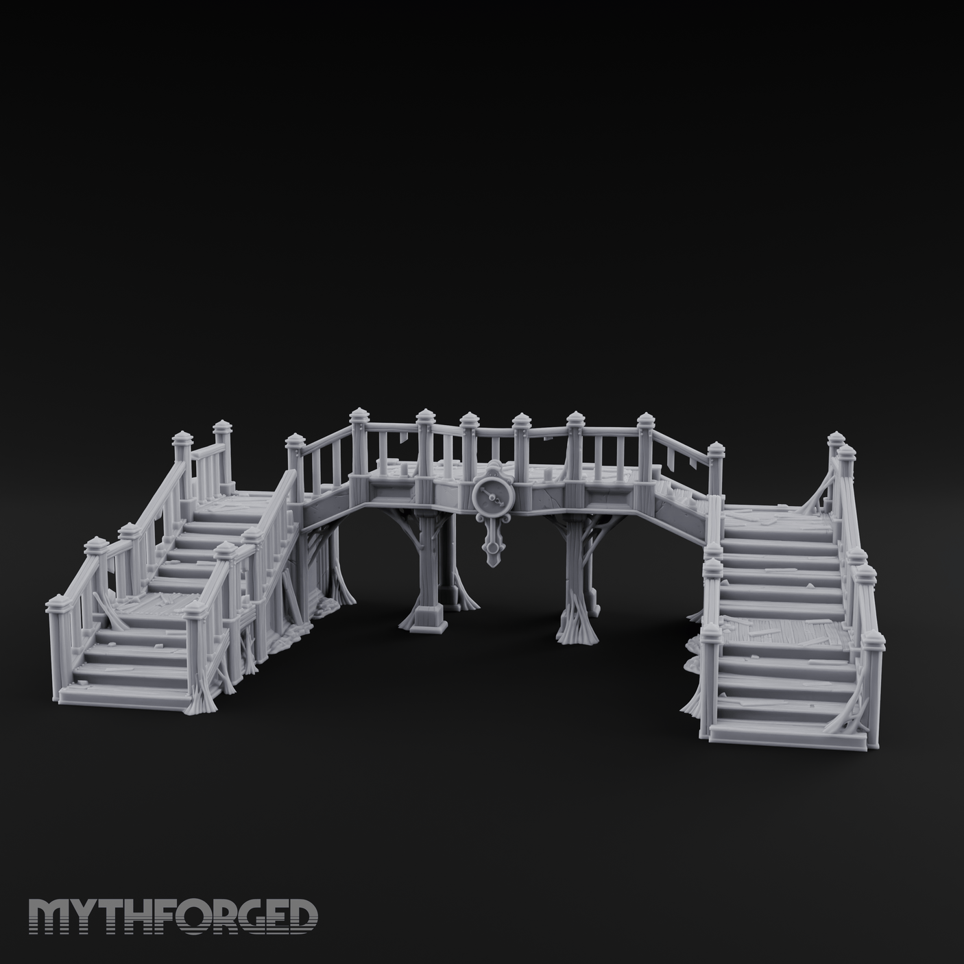 Dual-Staircase Overlook Miniature for Dungeons and Dragons, Pathfinder or other TTRPGs
