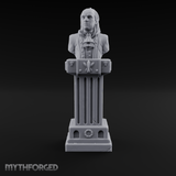 Marble-Columned Noble Bust Monument Miniature for Dungeons and Dragons, Pathfinder or other TTRPGs