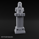 Marble-Columned Noble Bust Monument Miniature for Dungeons and Dragons, Pathfinder or other TTRPGs