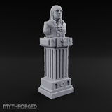 Marble-Columned Noble Bust Monument Miniature for Dungeons and Dragons, Pathfinder or other TTRPGs