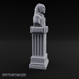 Marble-Columned Noble Bust Monument Miniature for Dungeons and Dragons, Pathfinder or other TTRPGs