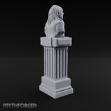 Marble-Columned Noble Bust Monument Miniature for Dungeons and Dragons, Pathfinder or other TTRPGs