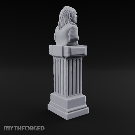 Marble-Columned Noble Bust Monument Miniature for Dungeons and Dragons, Pathfinder or other TTRPGs