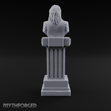 Marble-Columned Noble Bust Monument Miniature for Dungeons and Dragons, Pathfinder or other TTRPGs