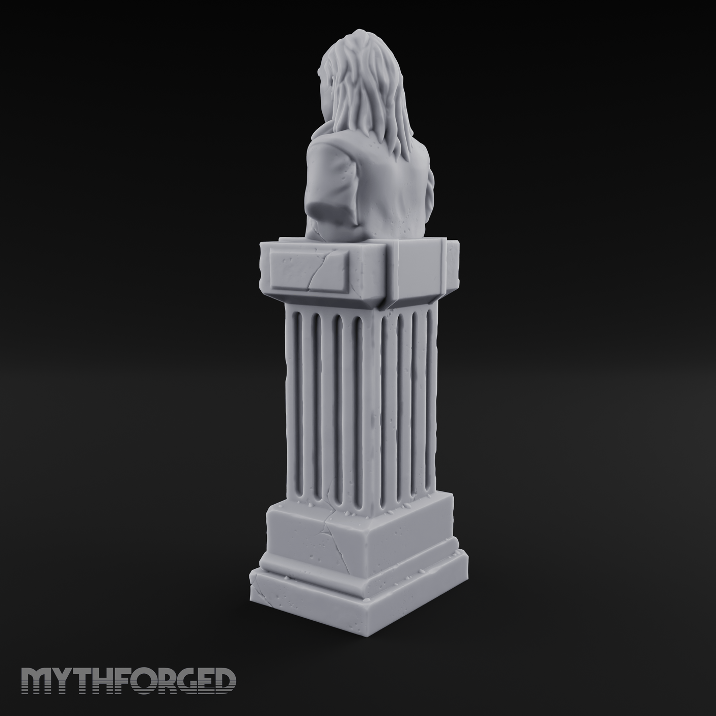 Marble-Columned Noble Bust Monument Miniature for Dungeons and Dragons, Pathfinder or other TTRPGs