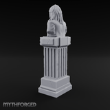 Marble-Columned Noble Bust Monument Miniature for Dungeons and Dragons, Pathfinder or other TTRPGs