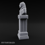 Marble-Columned Noble Bust Monument Miniature for Dungeons and Dragons, Pathfinder or other TTRPGs