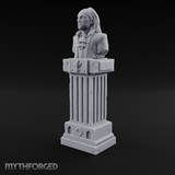 Marble-Columned Noble Bust Monument Miniature for Dungeons and Dragons, Pathfinder or other TTRPGs