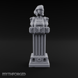 Pedestal-Mounted Noble Woman Bust Miniature for Dungeons and Dragons, Pathfinder or other TTRPGs