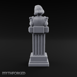 Pedestal-Mounted Noble Woman Bust Miniature for Dungeons and Dragons, Pathfinder or other TTRPGs