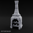 Bread-Filled Stone Baker’s Oven Miniature for Dungeons and Dragons, Pathfinder or other TTRPGs