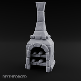 Bread-Filled Stone Baker’s Oven Miniature for Dungeons and Dragons, Pathfinder or other TTRPGs