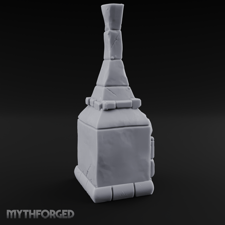 Bread-Filled Stone Baker’s Oven Miniature for Dungeons and Dragons, Pathfinder or other TTRPGs