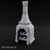 Bread-Filled Stone Baker’s Oven Miniature for Dungeons and Dragons, Pathfinder or other TTRPGs