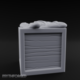 Overstuffed Wooden Supply Crate Miniature for Dungeons and Dragons, Pathfinder or other TTRPGs