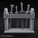 Ceremonial-Display Weapon Rack Miniature for Dungeons and Dragons, Pathfinder or other TTRPGs