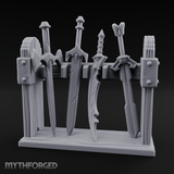 Ceremonial-Display Weapon Rack Miniature for Dungeons and Dragons, Pathfinder or other TTRPGs