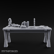 Scholar's-Scattered Study Desk Miniature for Dungeons and Dragons, Pathfinder or other TTRPGs
