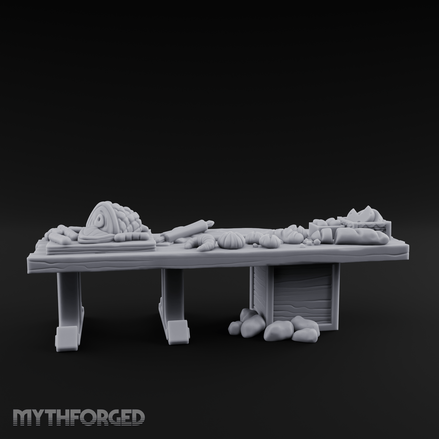 Bountiful Baker's Prep Table Miniature for Dungeons and Dragons, Pathfinder or other TTRPGs