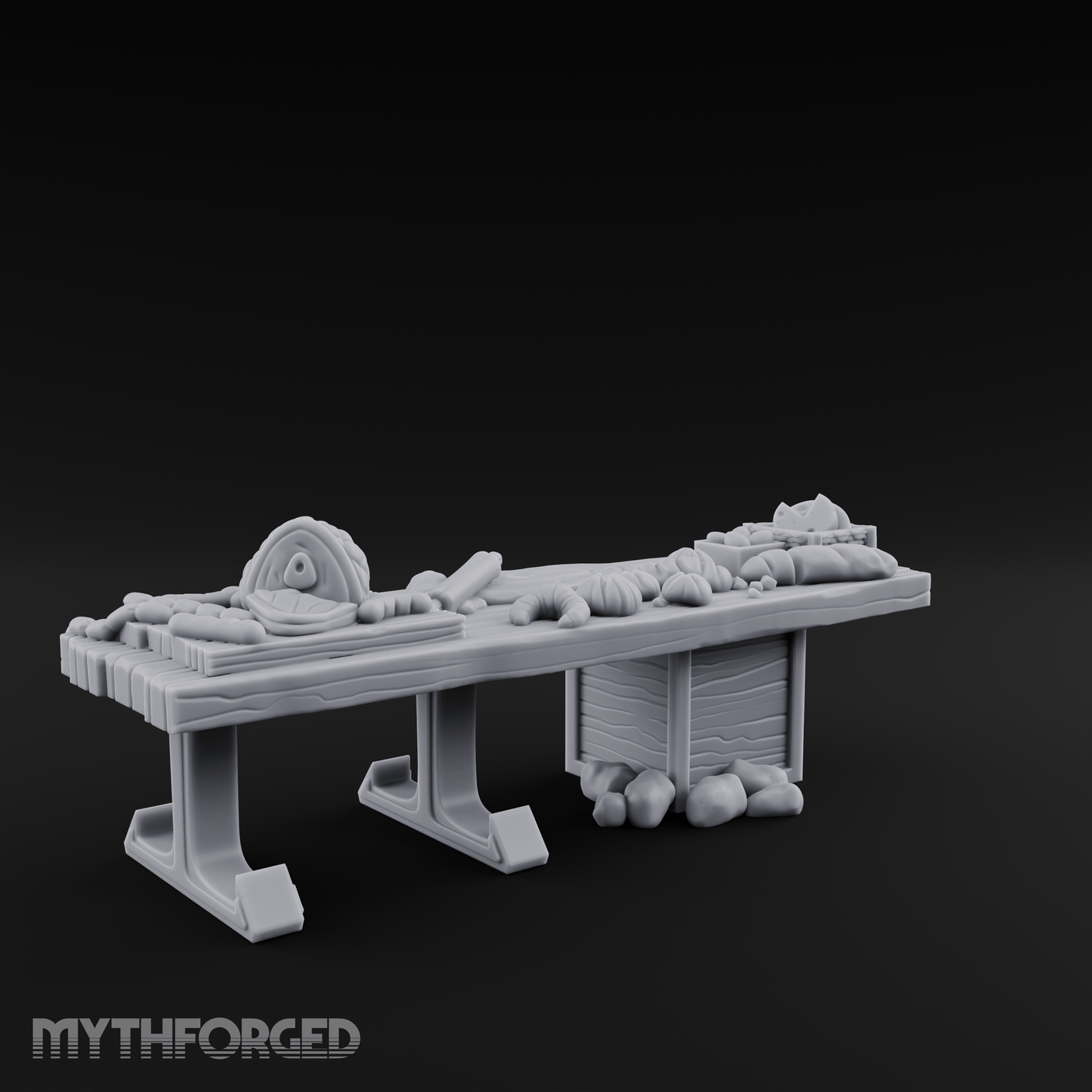 Bountiful Baker's Prep Table Miniature for Dungeons and Dragons, Pathfinder or other TTRPGs