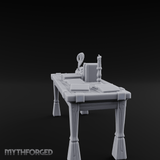 Scholar's-Scattered Study Desk Miniature for Dungeons and Dragons, Pathfinder or other TTRPGs