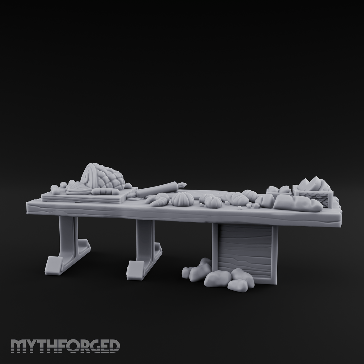 Bountiful Baker's Prep Table Miniature for Dungeons and Dragons, Pathfinder or other TTRPGs