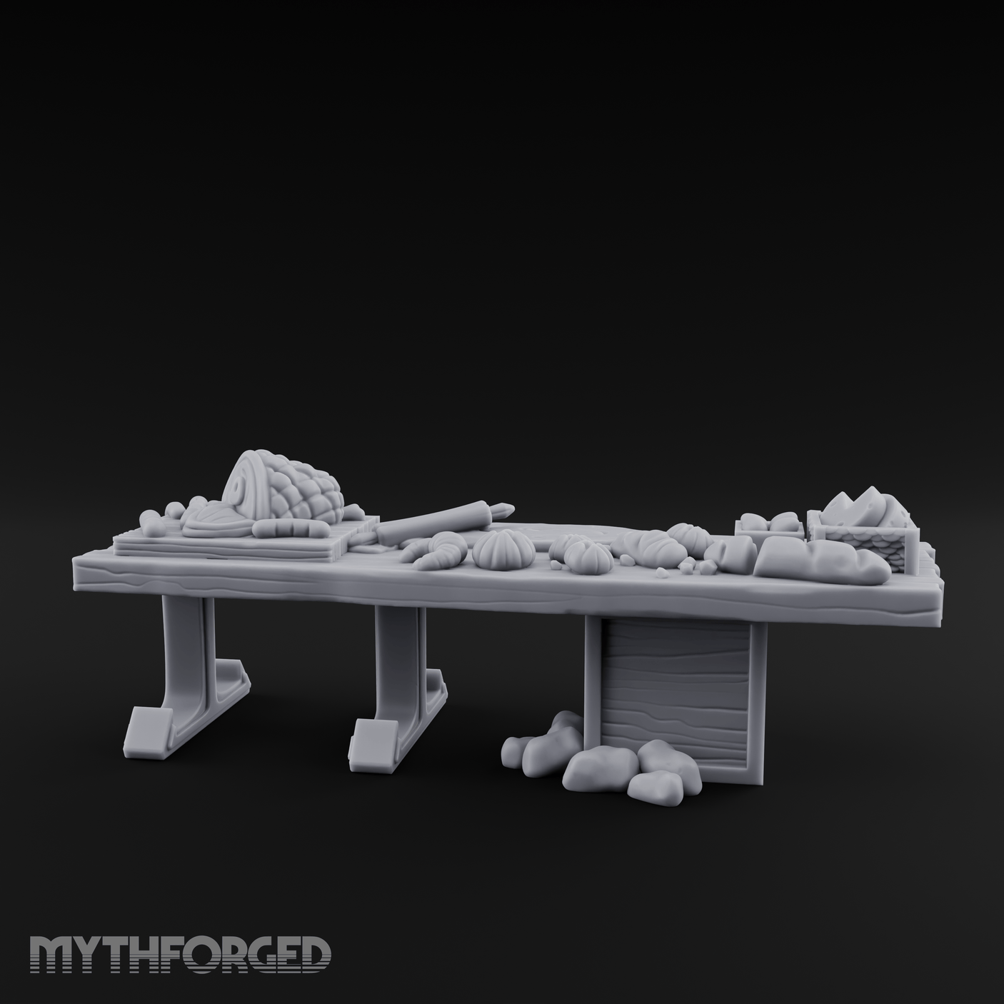 Bountiful Baker's Prep Table Miniature for Dungeons and Dragons, Pathfinder or other TTRPGs