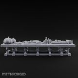 Harvest Feast Banquet Table Miniature for Dungeons and Dragons, Pathfinder or other TTRPGs